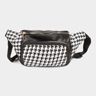 Women's Black Polyurethane Waist Pouch, , small image number null