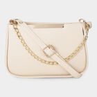 Woman's Beige Polyurethane Bag, , small
