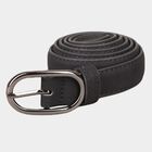 Women's Black Polyurethane Belt, , small image number null