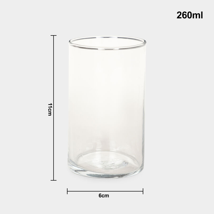 260ml Glass Tumbler Set of 6, , large