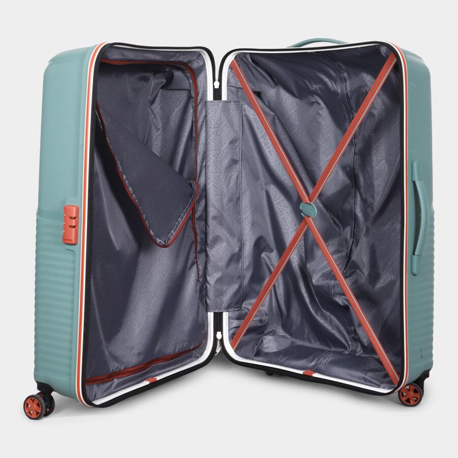 8-Wheel Light Green Polypropylene Hard Case Trolley, Large, , large image number null