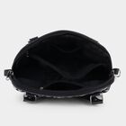 Women's Black Polyurethane Sling Bag, , small image number null