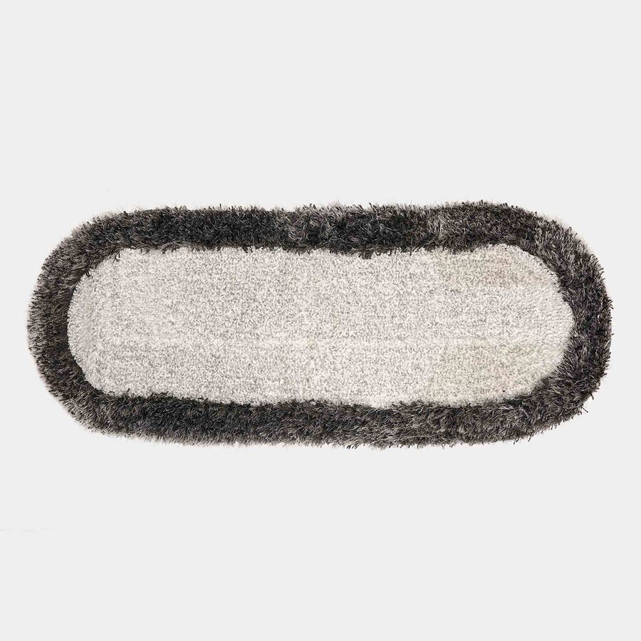 Grey Shaggy Bed Side Runner, , large image number null