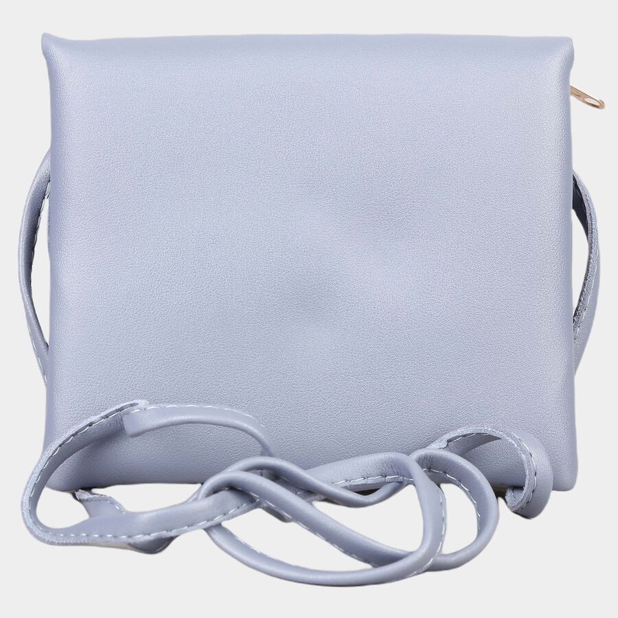 Women's Polyurethane Envelope/Zipper Sling Bag, , large image number null