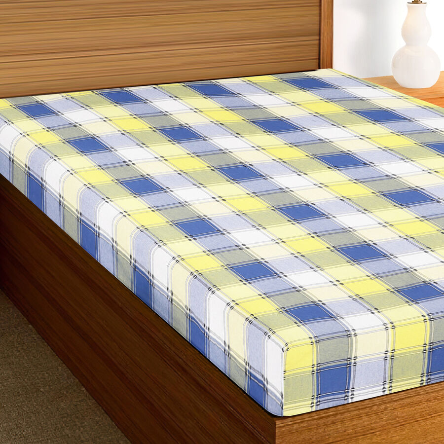Yellow Polycotton Single Bedsheet, , large image number null
