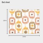 Orange Cotton Double Bedsheet With Pillow Cover, , small image number null