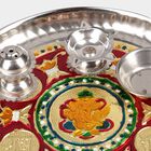 Stainless Steel Puja Plate, , small image number null