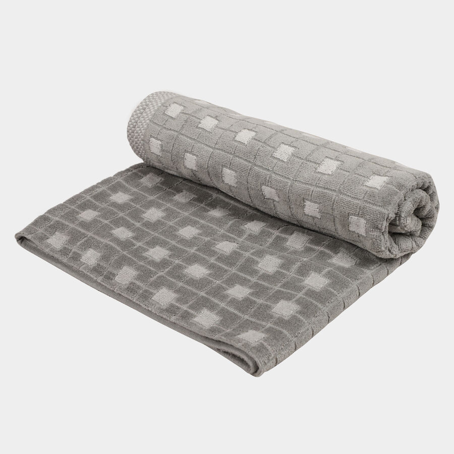Grey Cotton Bath Towel, , large image number null