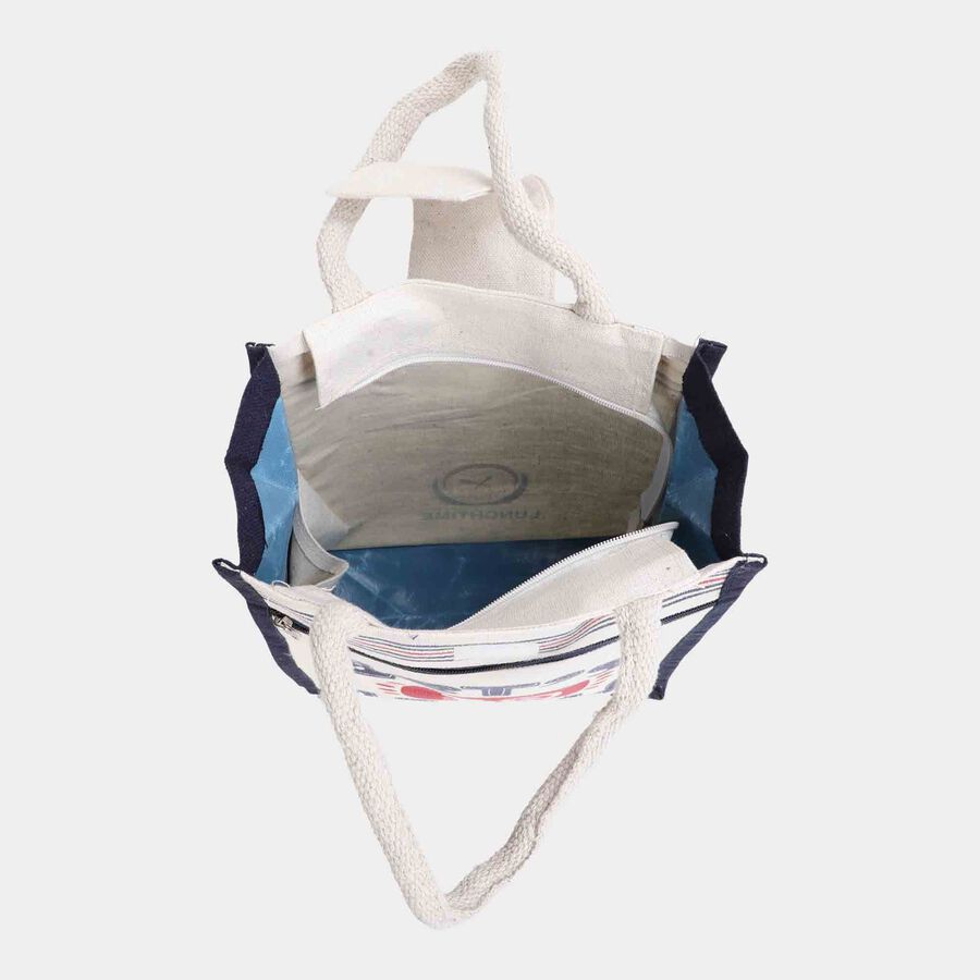 White Canvas Lunch Bag, , large image number null