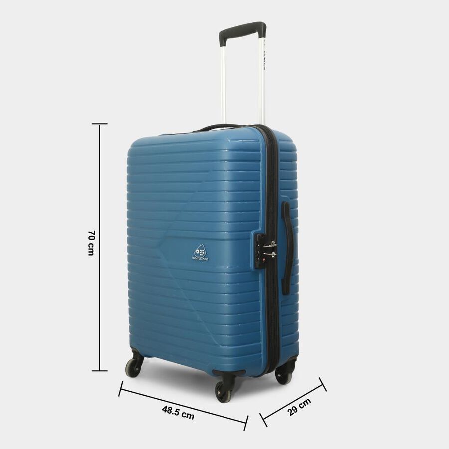 4-Wheel Dark Blue PVC Matee Hard Case Trolley, Medium, , large image number null