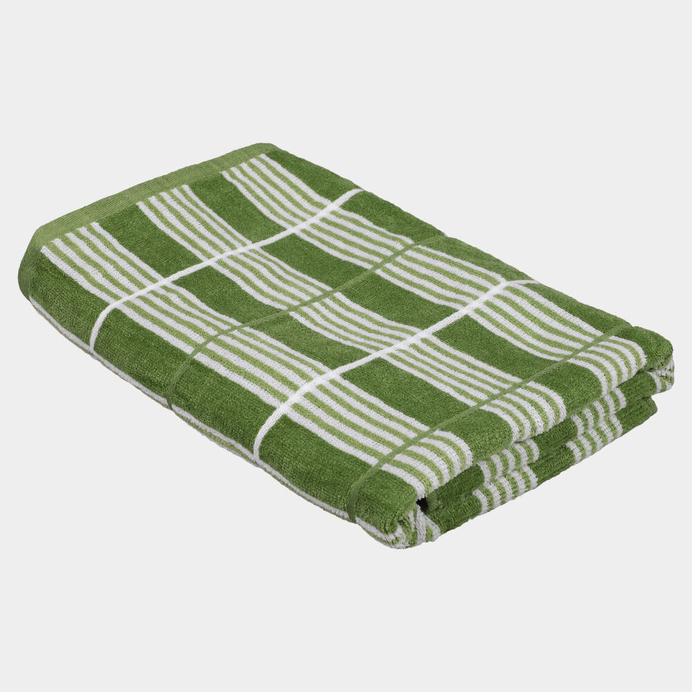 Home Beautiful                         Green Cotton Bath Towel