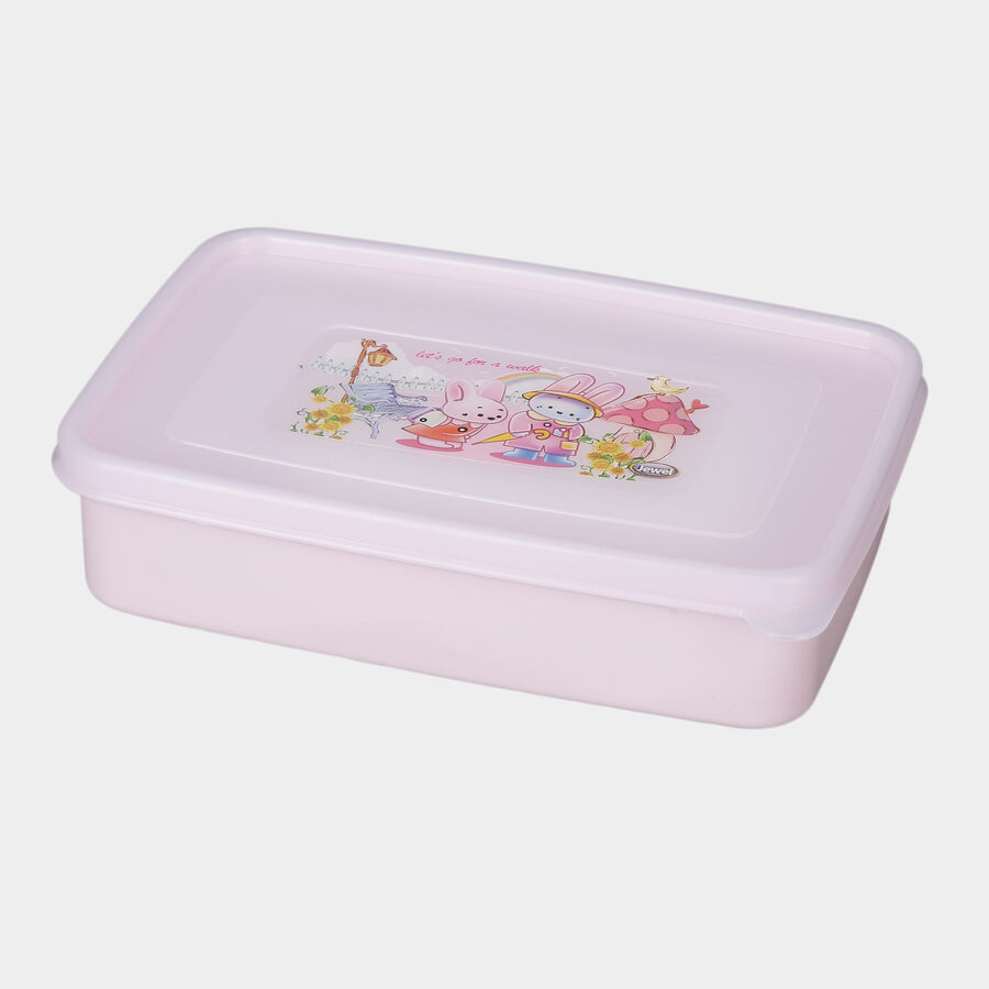 Plastic Lunch Box - 1 Big Container; 1 Small Container; 1 Spoon, , large image number null