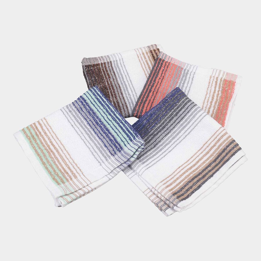 Cotton Face Towel, Set of 4, 400 GSM, 30 X 30 cm, , large image number null