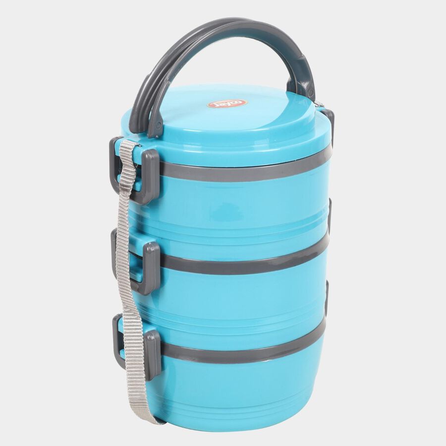 Plastic Lunch Box - 1 Container, 3 Steel Containers, , large image number null