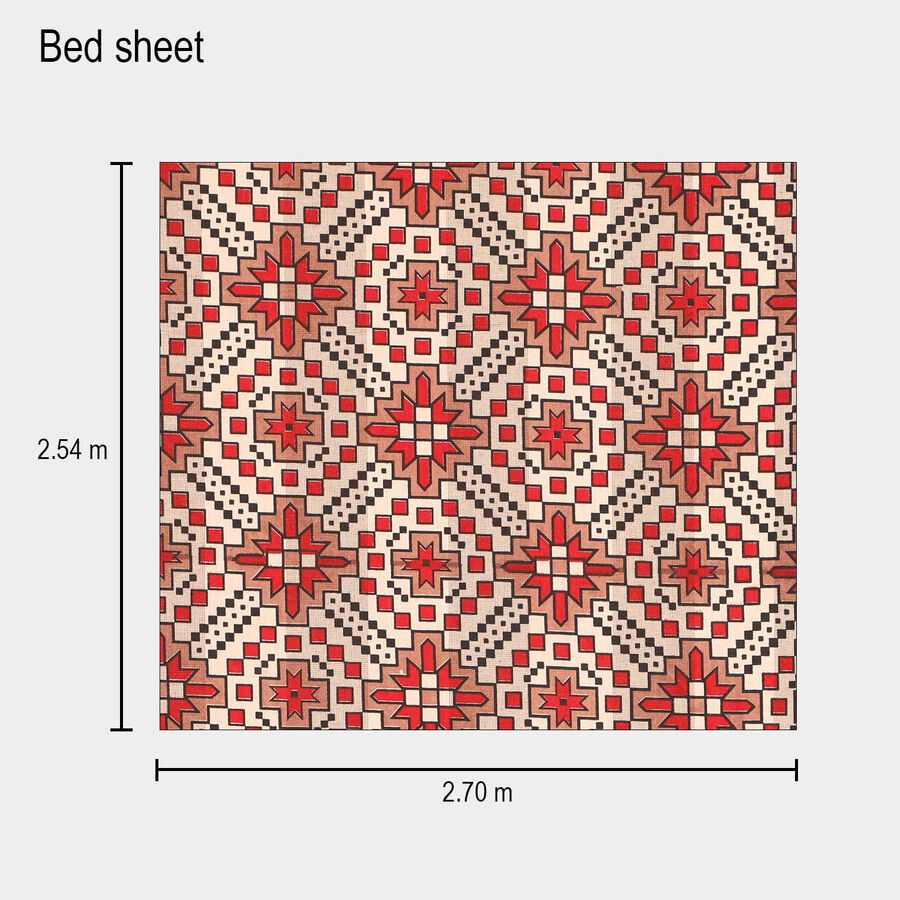 King Size Cotton Bedcover With Pillow Cover, , large image number null