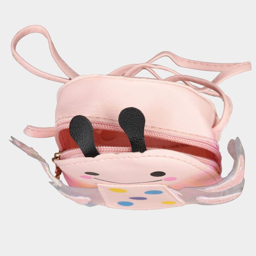 Women's Pink Polyurethane Sling Bag, , large image number null