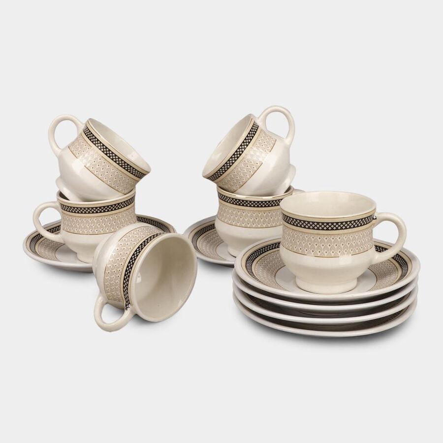 160ml Bone China Cup & Saucer Set of 6, , large