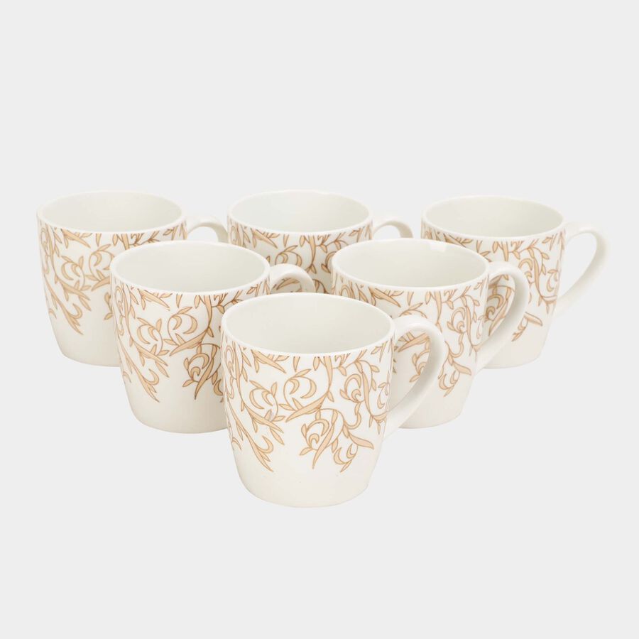 Bone China Mug, 180 ml, Set of 6, , large image number null