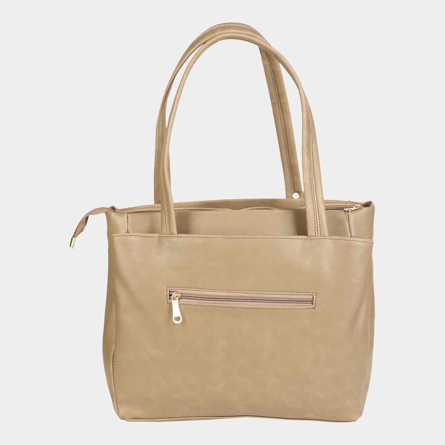 Women's Polyurethane Satchel, Embellished, Medium Size, , large image number null