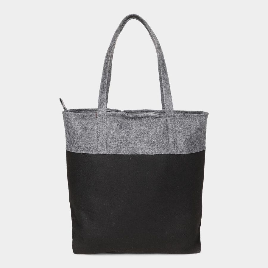 Women's Grey Fleece Tote Bag, , large image number null