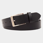 Men's Black Leather Casual Belt, , small image number null