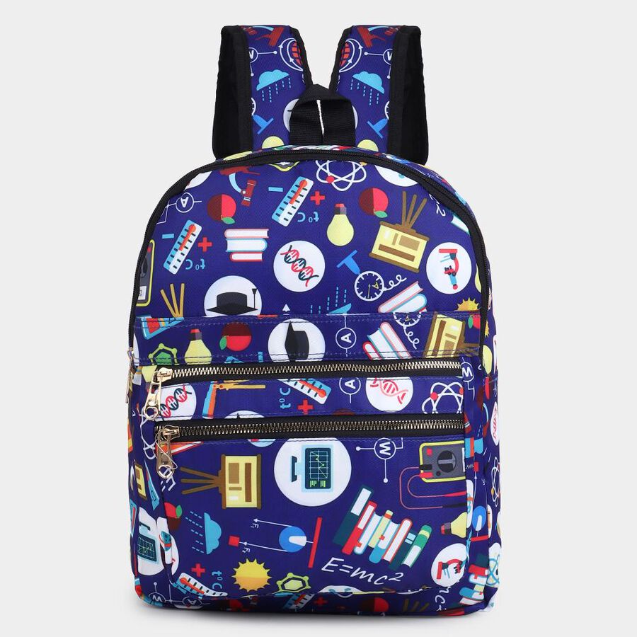 Kid's Blue Polyester Backpack, , large image number null