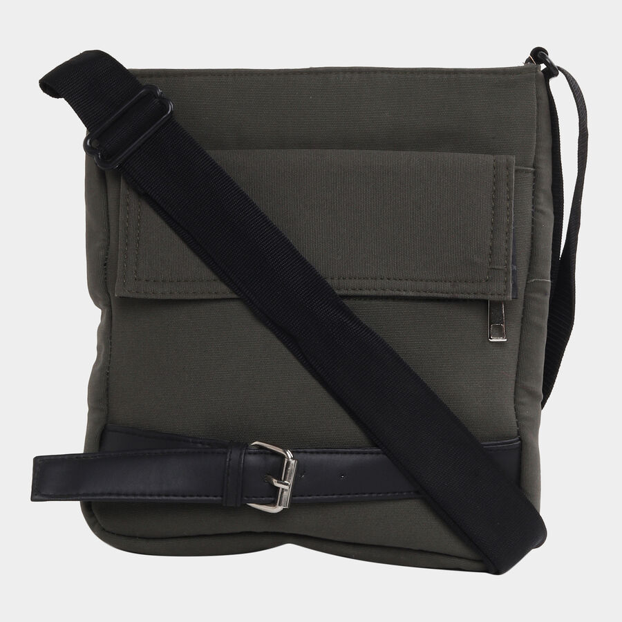 Men Green Sling Bag, , large image number null
