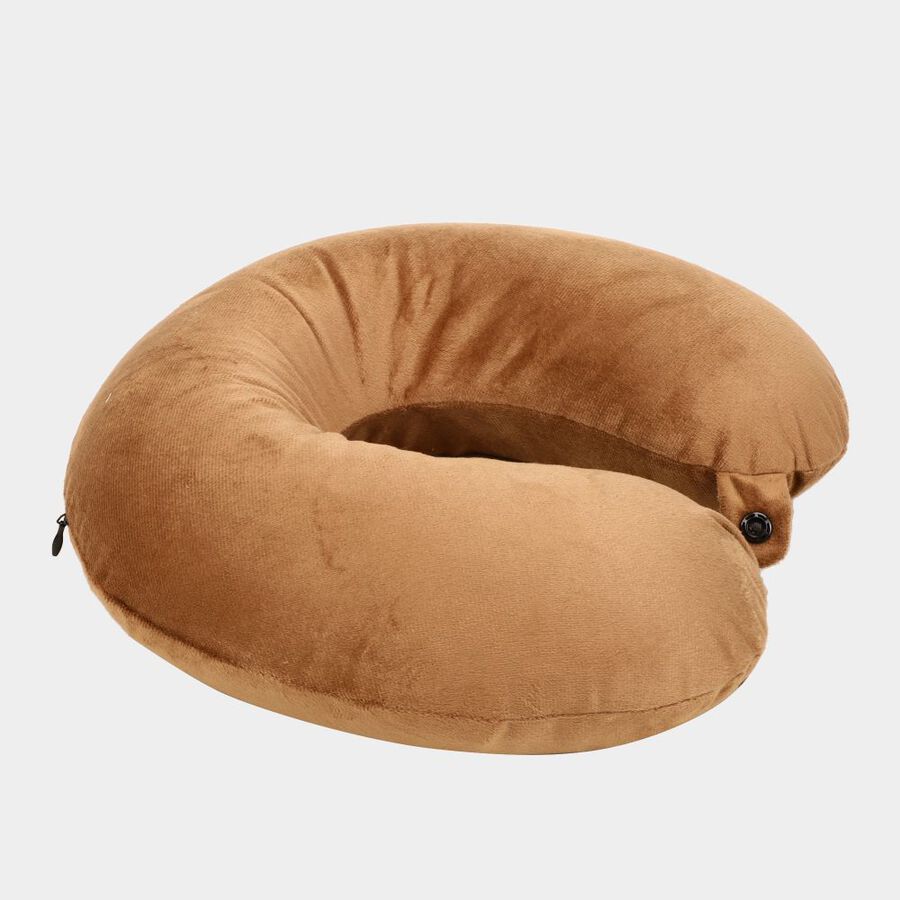 Brown Memory Foam Neck Pillow, , large image number null
