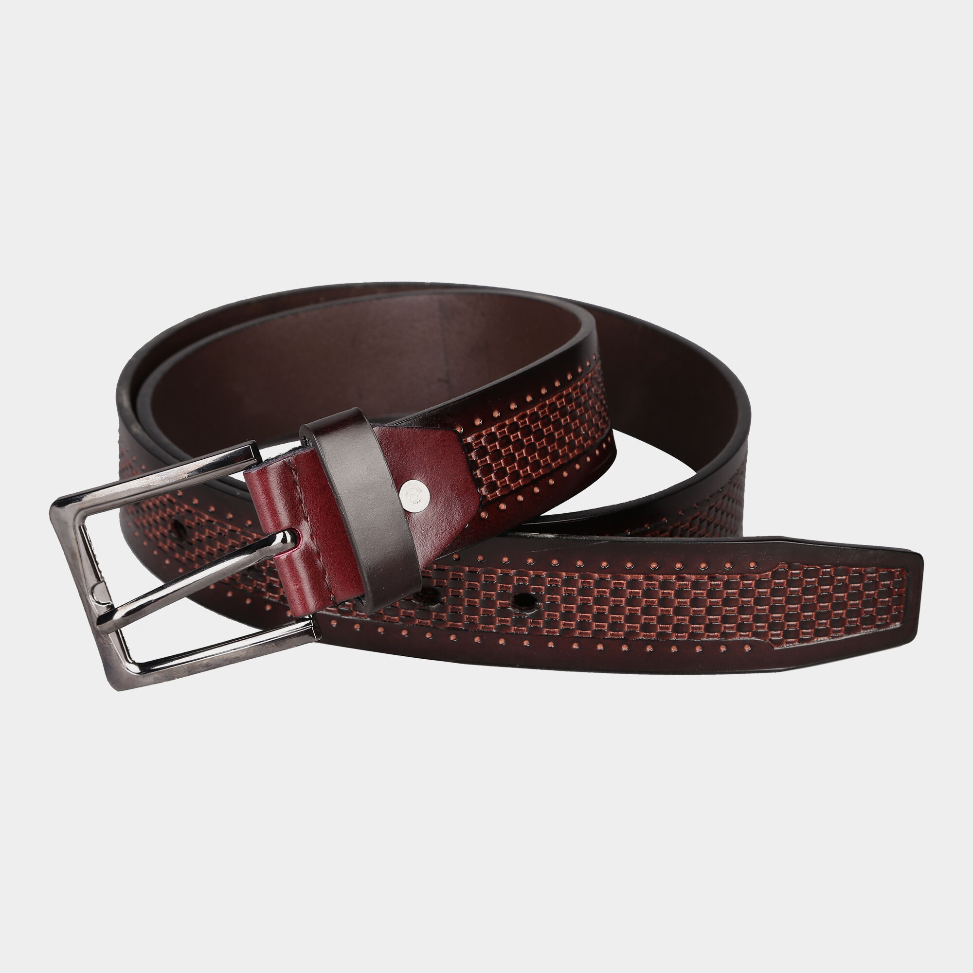 Black Tie                         Men's Brown Polyurethane Casual Belt