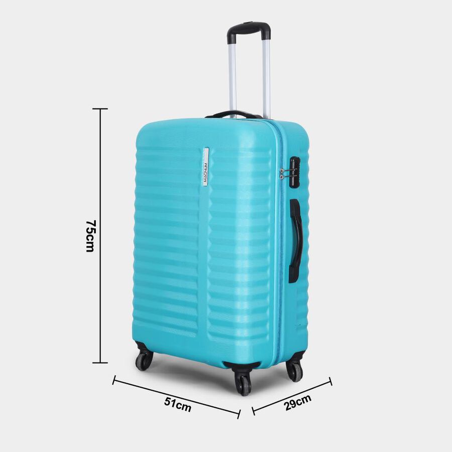 4-Wheel Light Blue Polypropylene Hard Case Trolley, Small + Medium + Large, , large image number null