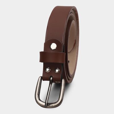 Women's Brown PU Belt