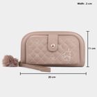 Women's Tan Polyurethane Long Wallet, , small image number null