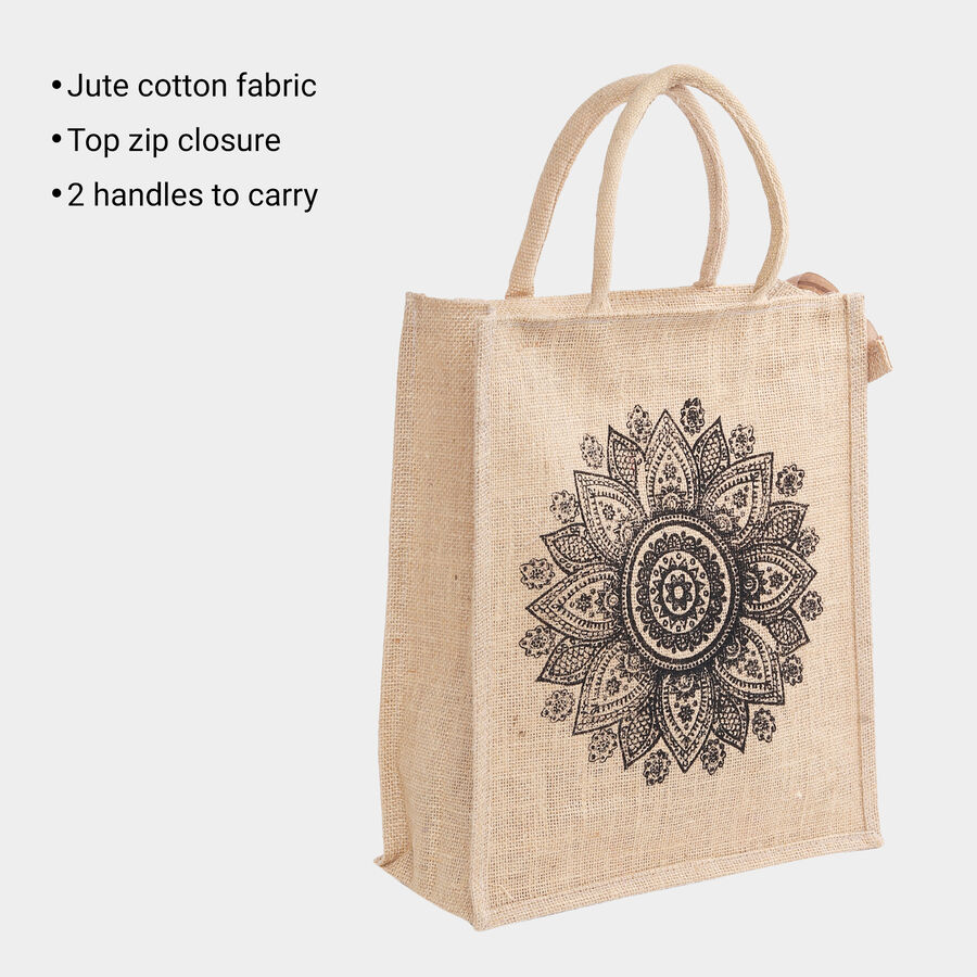 Women Printed Black Shopping Bag, , large image number null