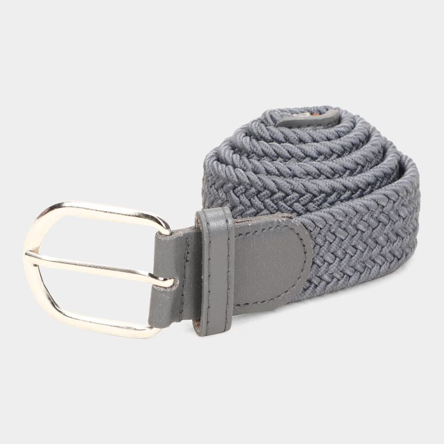 Women's Grey Nylon And Polyester Belt, , large image number null