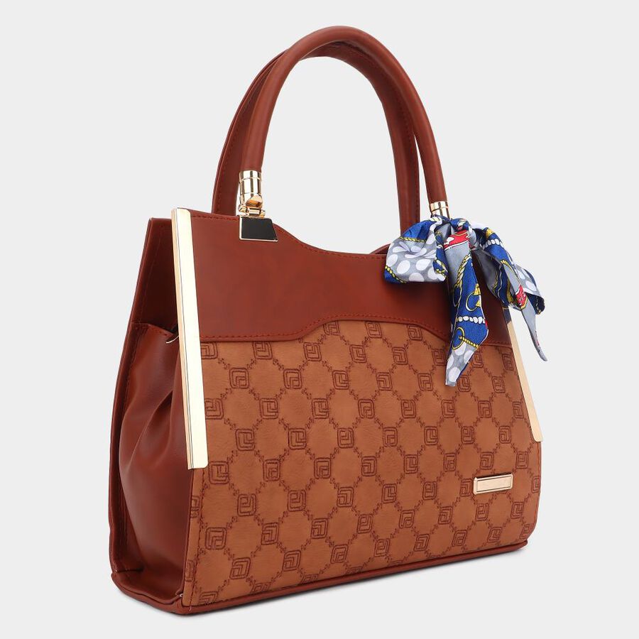 Women's Brown Polyurethane Hand Bag, , large image number null