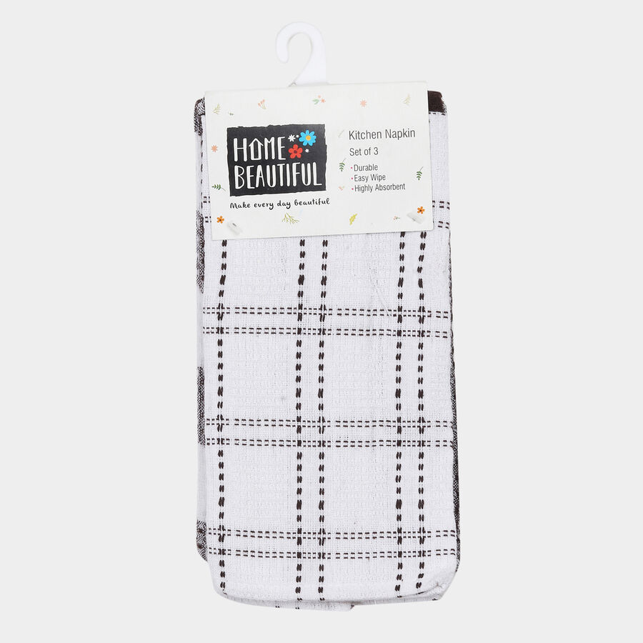 Set of 3 Cotton Kitchen Napkin, , large image number null