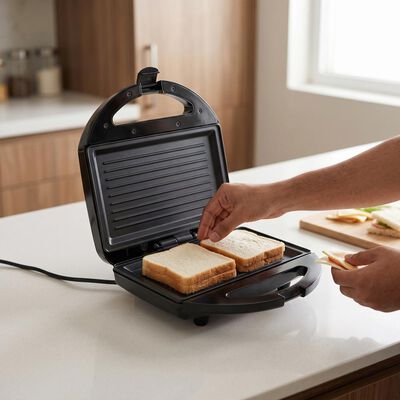 Tandem Sandwich Maker 750W, Non-Stick Grill plates, Auto Cut off