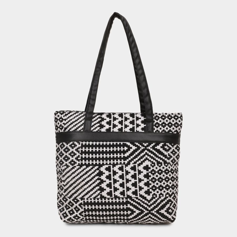 Women's Black Fabric-Polyester Tote Bag, , large image number null