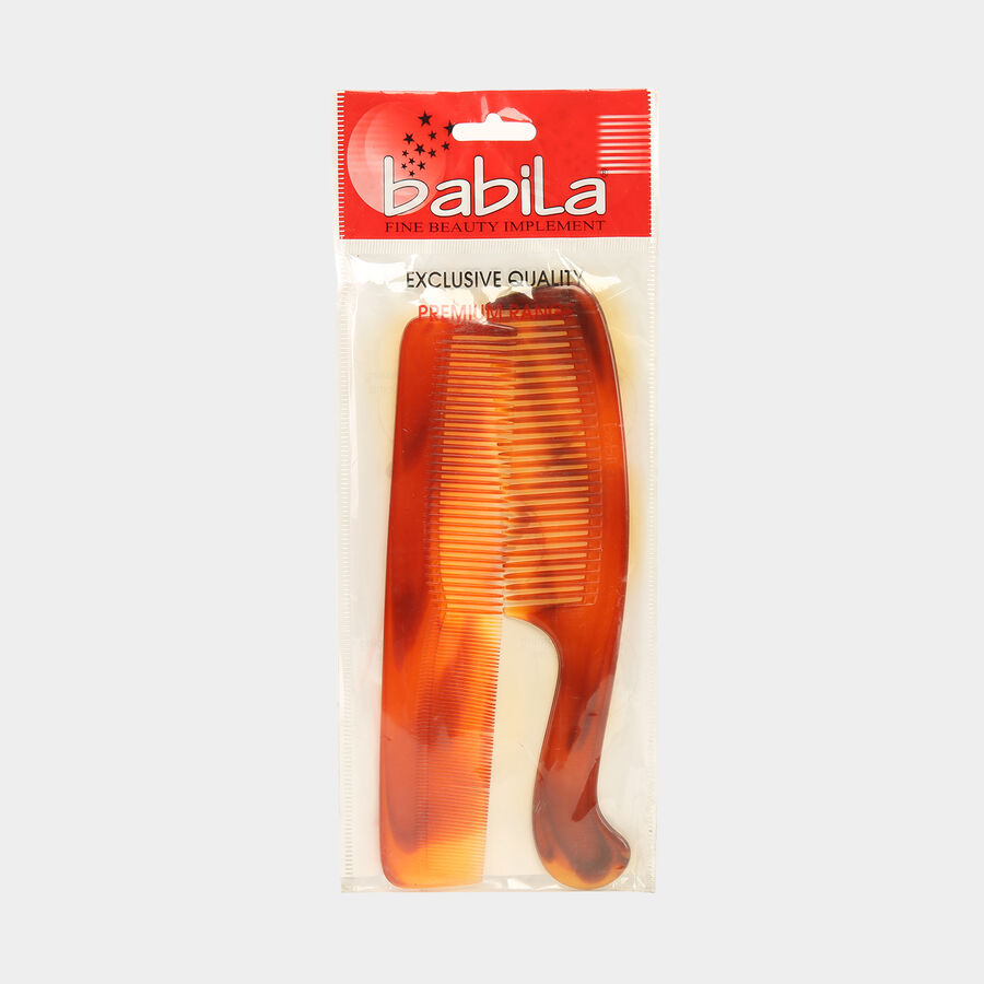 Plastic Hair Comb, Set of 2 - Colour/Design May Vary, , large image number null