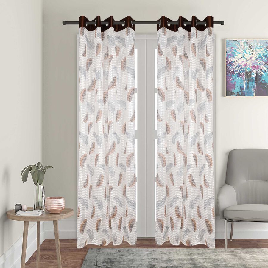 7ft. Brown Microfiber Door Curtain, , large image number null