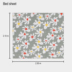 120 GSM Blue Polycotton Double Bedsheet, , small image number null