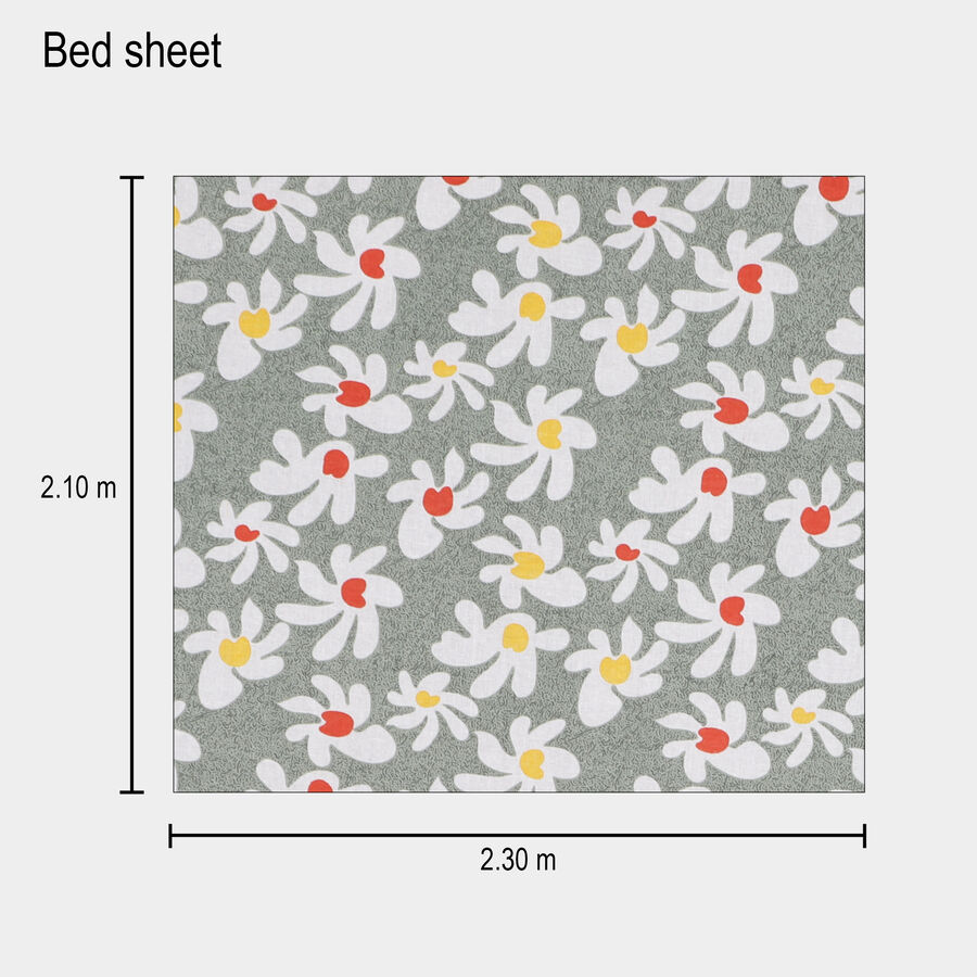 120 GSM Blue Polycotton Double Bedsheet, , large image number null