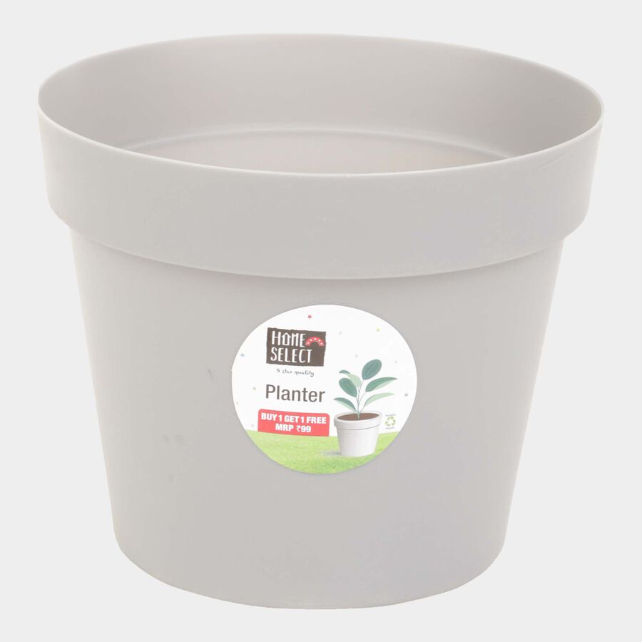 Grey Plastic Planter, , large image number null