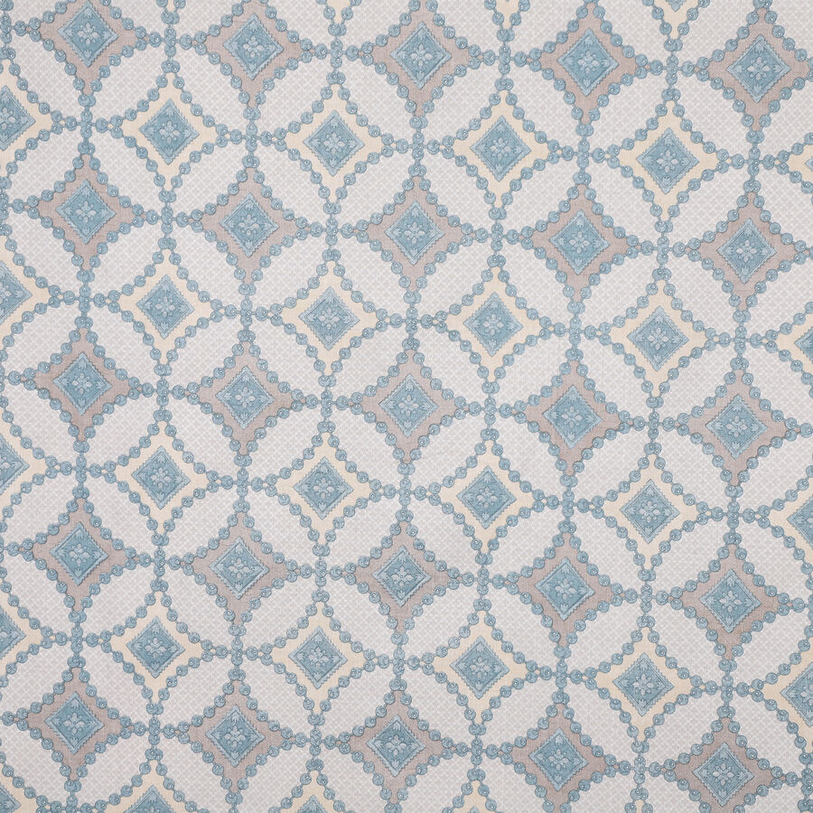 Pastel Geometric Printed Single Bedsheet, , large
