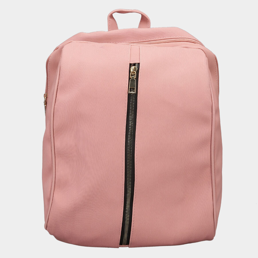 Women's 2 Compartment Solid Polyurethane Backpack, , large image number null