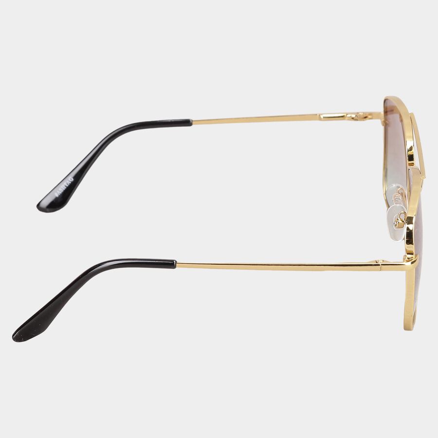Men's Metal Gradient Rectangle Sunglasses, , large image number null