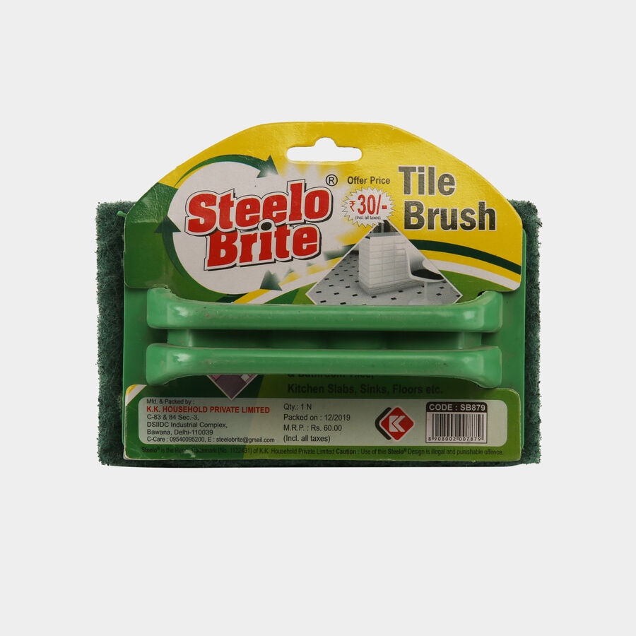 Tile Scrub, Polyester And Plastic, , large image number null