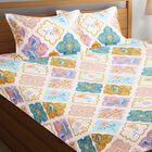 110 GSM Light Grey Microfiber Double Bedsheet With Pillow Cover, , small image number null