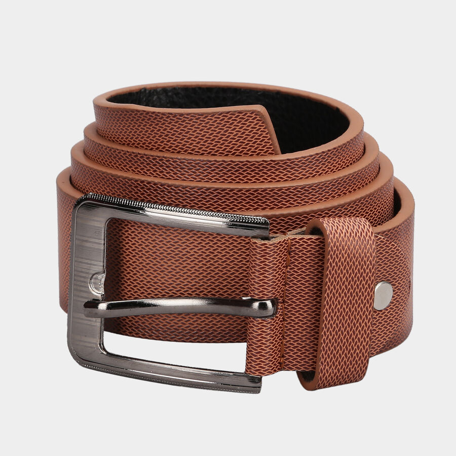 Men's Polyurethane Casual Belt, Size 36, Textured, , large image number null