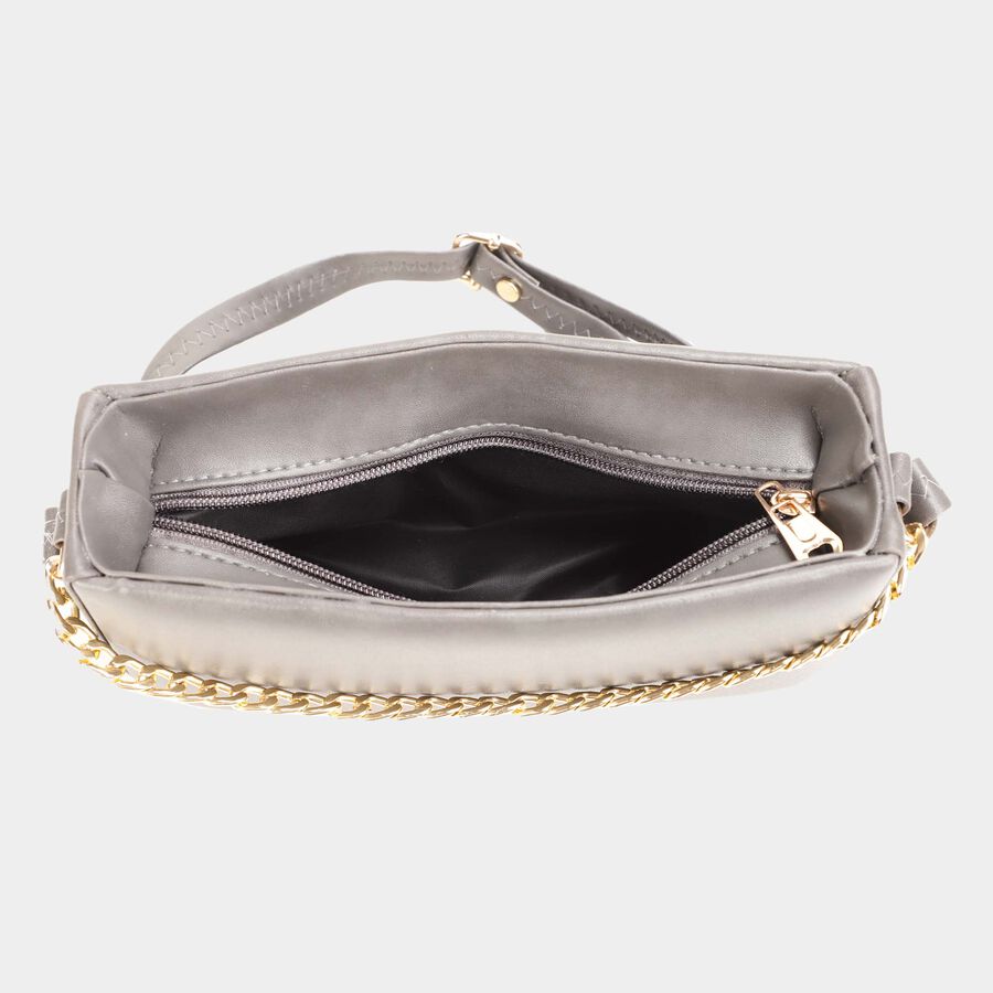 Women's White Polyurethane Handbag, , large image number null
